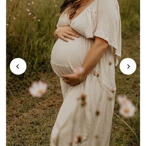 Elegant Cream Maxi Dress